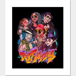 Rythmns hoodie (back design) by Zarkoner Posters and Art